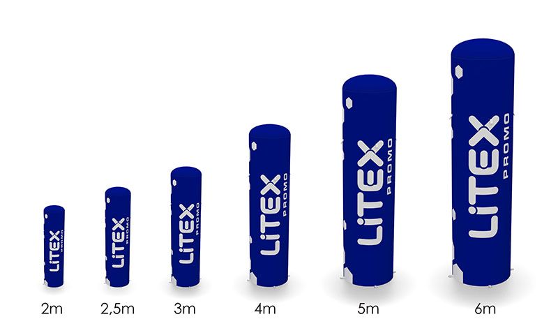 AirFlow aufblasbare Werbesäule mit Dauergebläse